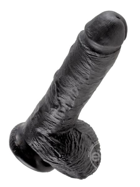 KING COCK DILDO WITH BALLS 8 INCH