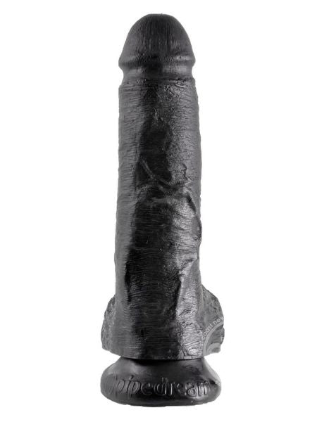 KING COCK DILDO WITH BALLS 8 INCH