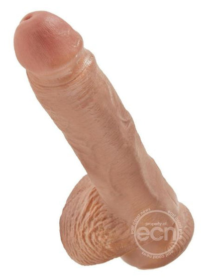 KING COCK DILDO WITH BALLS 8 INCH