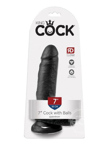 KING COCK DILDO WITH BALLS 7 INCH