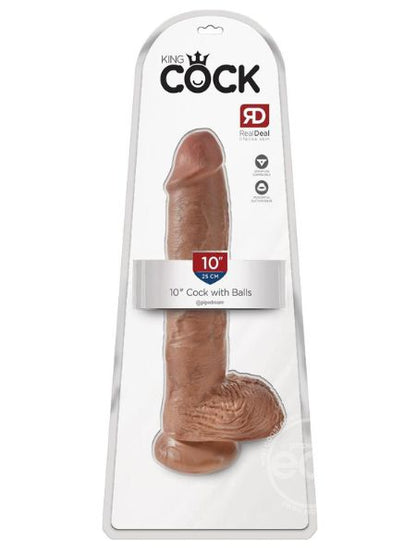 KING COCK DILDO WITH BALLS 10 INCH