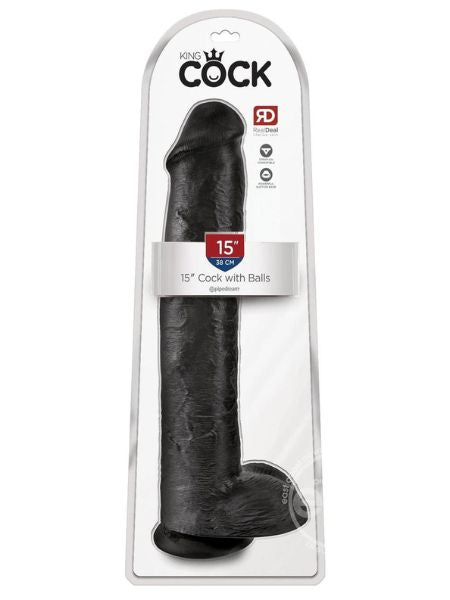 KING COCK DILDO WITH BALLS 15 INCH