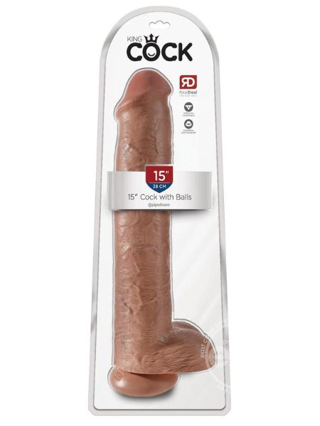 KING COCK DILDO WITH BALLS 15 INCH