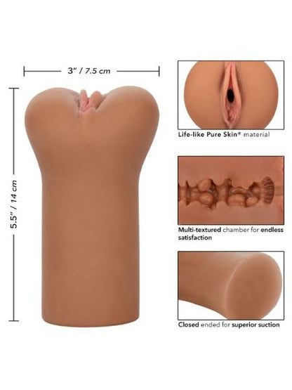 BOUNDLESS VULVA MASTURBATOR - BROWN