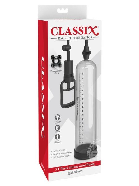 CLASSIX PENIS ENLARGEMENT PUMP XL 10 INCH - CLEAR