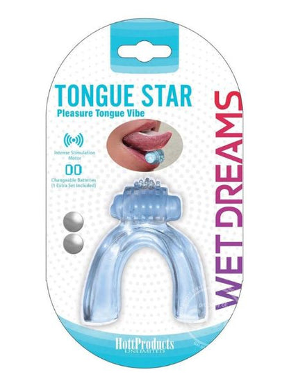 TONGUE STAR PLEASURE TONGUE VIBRATOR - CLEAR