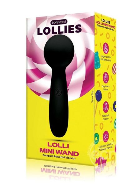 BODYWAND MINI RECHARGEABLE SILICONE VIBRATOR - BLACK