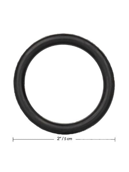 BLACK RUBBER COCK RINGS - MEDIUM