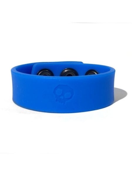 Boneyard Silicone Cock Strap 3-Snap Ring - Blue