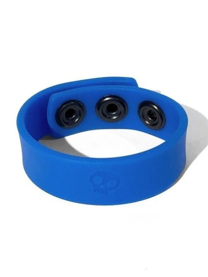 Boneyard Silicone Cock Strap 3-Snap Ring - Blue