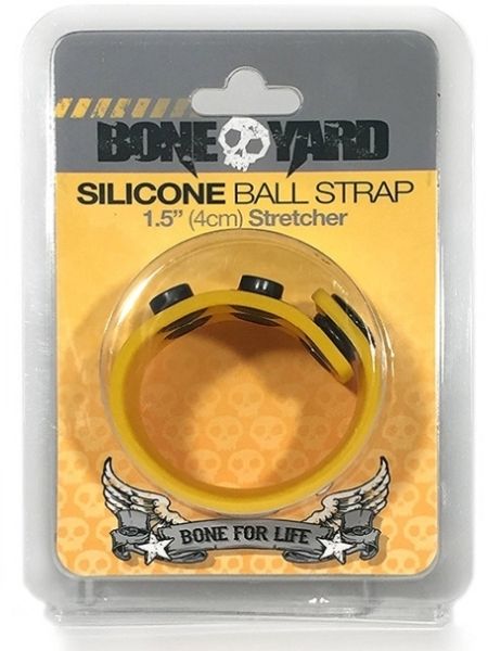 BONYYARD SILICONE BALL STRAP 1.5IN STRETCHER - YELLOW