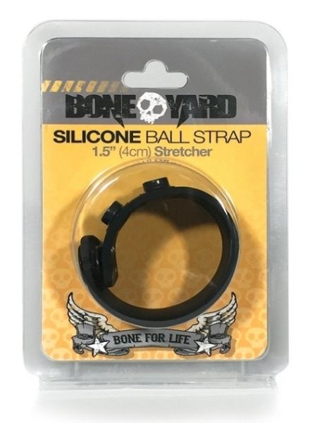 BONYYARD SILICONE BALL STRAP 1.5 IN STRETCHER - BLACK