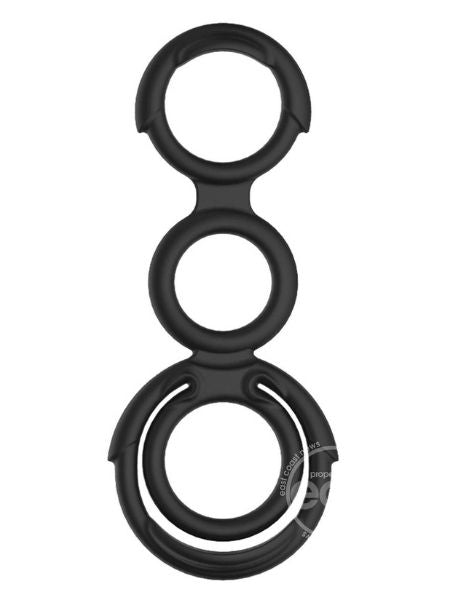 MY COCK RING THE QUATTRO -COCK &BSCROTUM RINGS  - BLACK