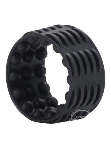 SILICONE REVERSIBLE ENHANCER COCK RING - BLACK