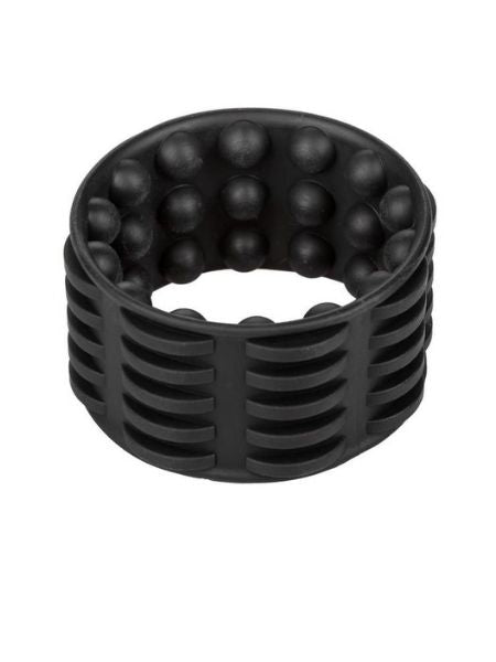 SILICONE REVERSIBLE ENHANCER COCK RING - BLACK