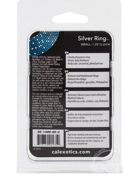 SILVER COCK RING - SMALL - SILVER