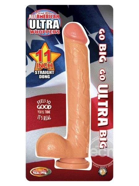 All AMERICAN ULTRA WHOPPERS STRAIGHT DILDO 11 IN