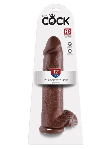 KING COCK DILDO WITH BALLS 12 INCH