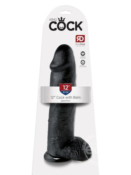 KING COCK DILDO WITH BALLS 12 INCH