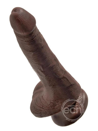 COCK DILDO WITH BALLS 6 INCH