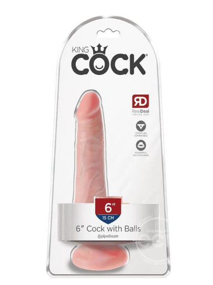 COCK DILDO WITH BALLS 6 INCH