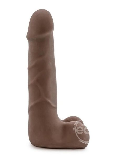 NATURAL DERRICK DILDO 7 INCH - CHOCOLATE