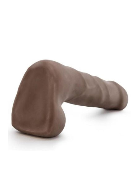 NATURAL DERRICK DILDO 7 INCH - CHOCOLATE