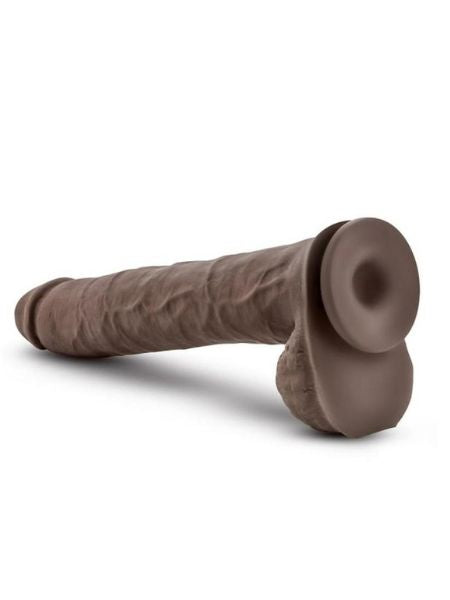 AU NATUREL DADDY SENSA FEEL DUAL DENSITY DILDO WITH BALLS 14 INCH