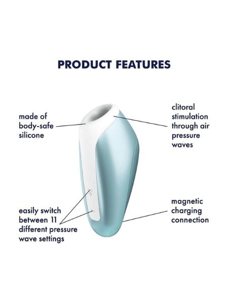 SATISFYER "LOVE BREEZE" RECHARGEABLE SILICONE CLITORAL STIMULATOR