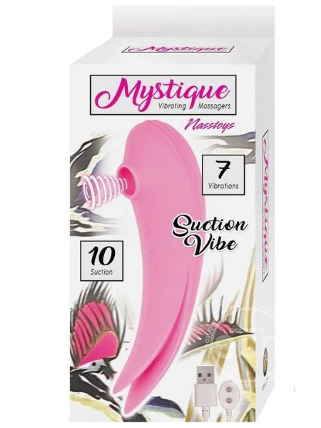 SUCTION VIBRATING RECHARGEABLE SILICONE MASSAGER