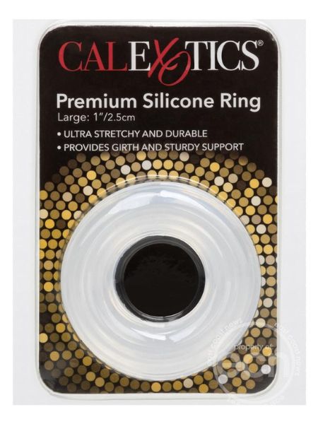 PREMIUM SILICONE COCK RING - LARGE - CLEAR