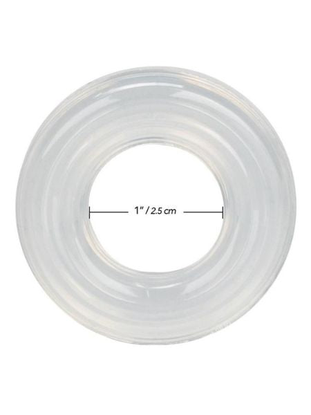 PREMIUM SILICONE COCK RING - LARGE - CLEAR