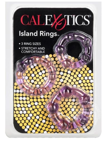 ISLANDS RINGS COCK RINGS ( 3 PIECE SET ) - PURPLE