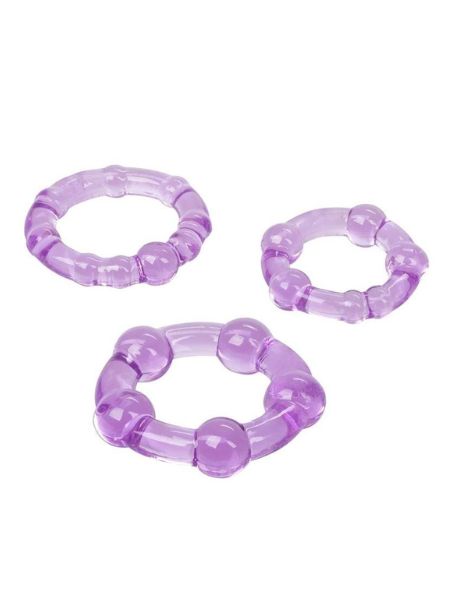 ISLANDS RINGS COCK RINGS ( 3 PIECE SET ) - PURPLE