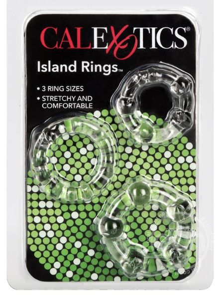 ISLANDS RINGS COCK RINGS ( 3 PIECE SET ) - CLEAR