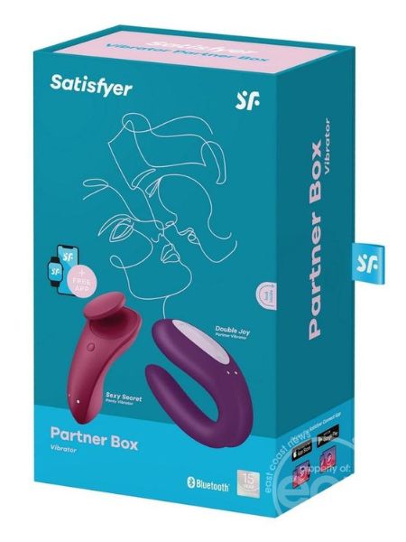 SATISFYER PARTNER BOX 1 COUPLE KIT INCLUDES SEXY SECRET AND DOUBLE JOY