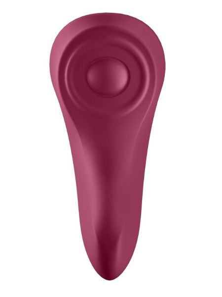 SATISFYER "SEXY SECRET" SILICONE RECHARGEABLE PANTY VIBE - RED