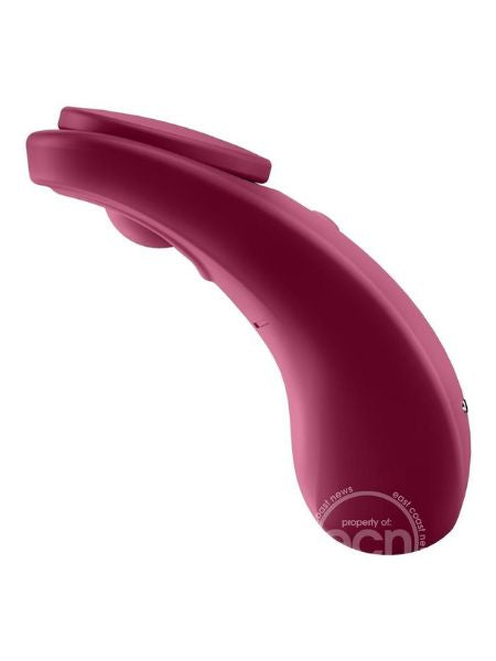 SATISFYER "SEXY SECRET" SILICONE RECHARGEABLE PANTY VIBE - RED