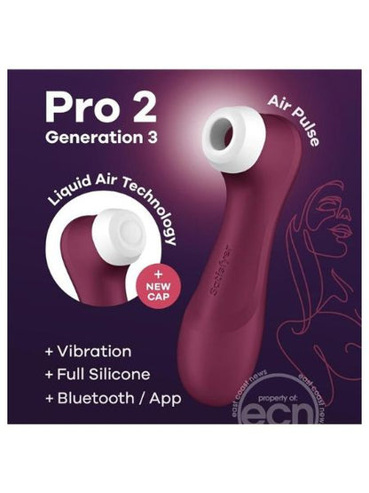 SATISFYER "PRO 2 GENERATION 3" WITH CONNECT APP SILICONE CLITORAL STIMULATOR ator