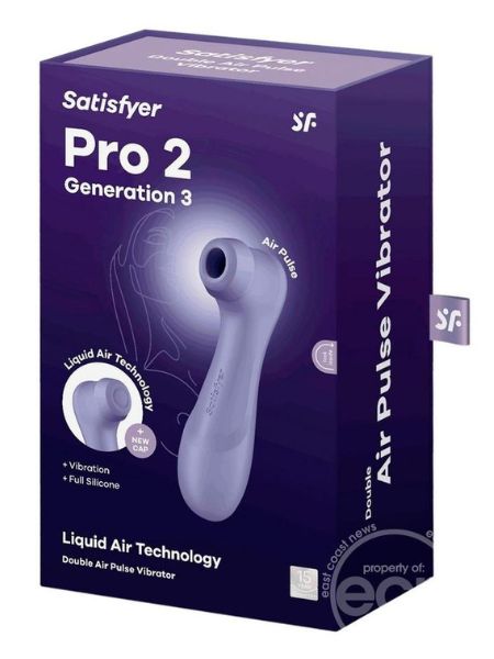 SATISFYER "PRO2 GENERATION 3" WITH CONNECT APP SILICONE CLITORAL STIMULATOR or - Lilac