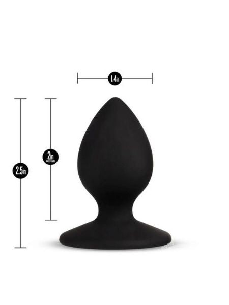 TEMPTASIA "SLUT" SILICONE BUTT PLUG - BLACK