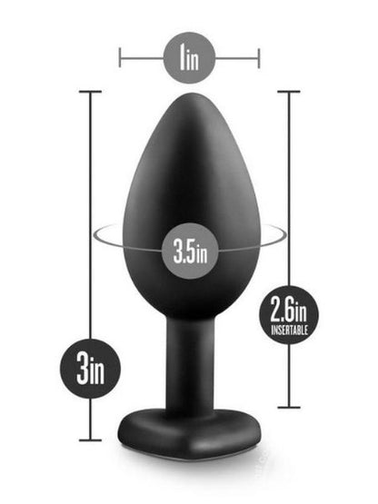 TEMPTASIA BLING PLUG SILICONE BUTT PLUG - BLACK