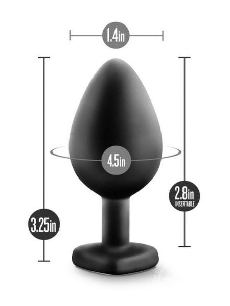 TEMPTASIA BLING PLUG SILICONE BUTT PLUG - BLACK