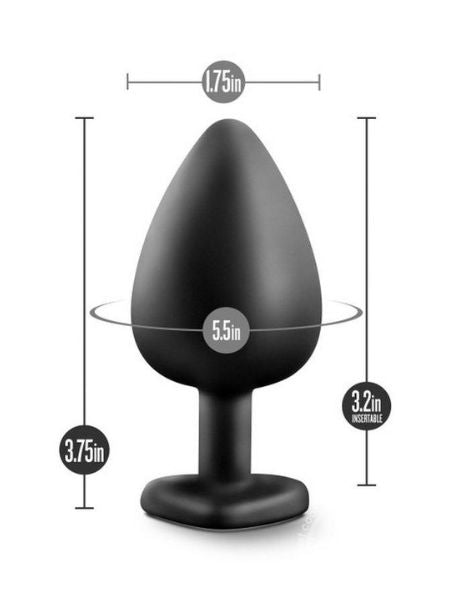 TEMPTASIA BLING PLUG SILICONE BUTT PLUG - BLACK