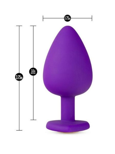 TEMPTASIA BLING PLUG SILICONE BUTT PLUG - PURPLE