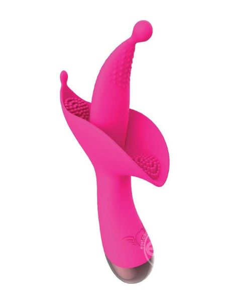 BUD HEAT UP RECHARGEABLE SILICONE CLITORAL STIMULATOR - PINK