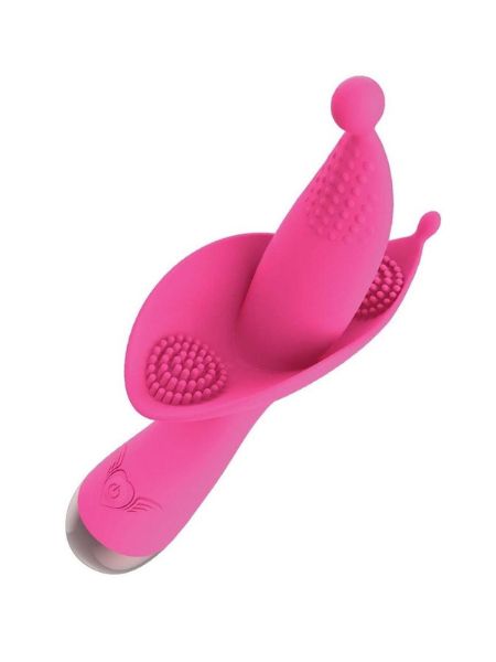 BUD HEAT UP RECHARGEABLE SILICONE CLITORAL STIMULATOR - PINK