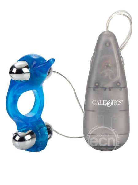 DIVING DOLPHIN WITH REMOVEABLE VIBRATING BULLETS - BLUE