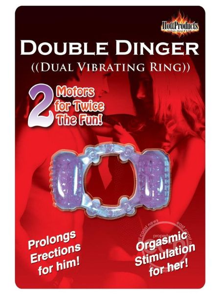 DOUBLE DINGER DUAL VIBRATING COCK RING