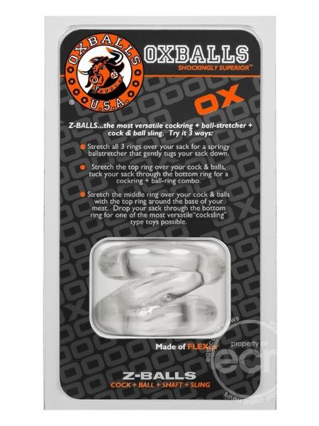 OXBALLS ATOMIC JOCK Z-BALLS COCK RING AND BALL STRETCHER